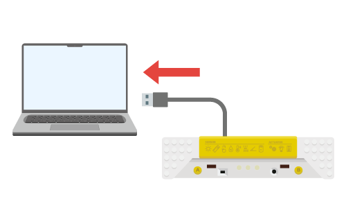 PCとUSB接続